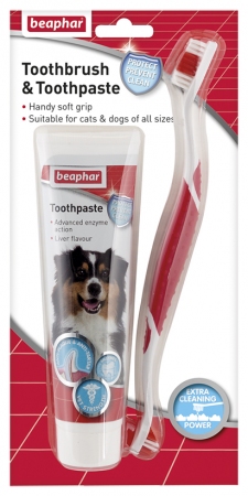 Beaphar Dental Kit паста за зъби + четка за зъби, 100 гр