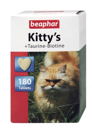 Beaphar Kittys - витамини котешки сърчица с биотин и таурин