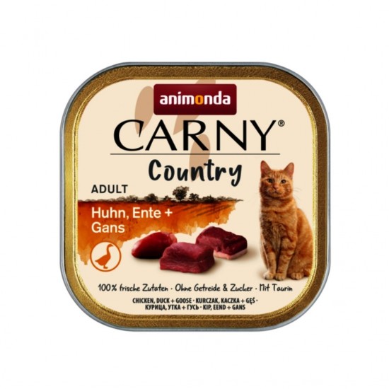 Carny Country Adult Cat, пиле + патица + гъска, 100 г