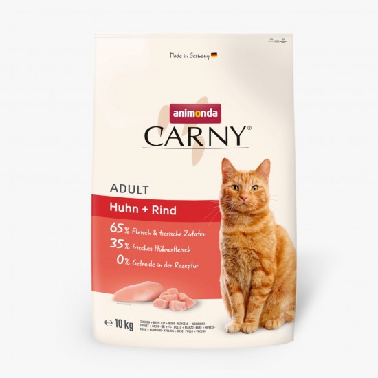 Carny Dry Food Adult With Chicken + Beef - храна за котки с пилешко и говеждо месо, 10 кг