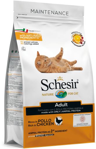Schesir Adult Maintenance Monoprotein Chicken - суха храна за котки, с пилешко и един източник на протеин