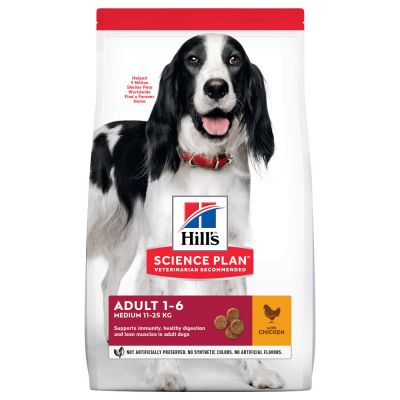 Храна за куче Hill's Adult средни породи с пиле, 14 кг