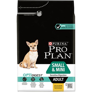 Храна за кучета Purina Pro Plan Small&amp;Mini Adult Sensitive Digestion с пиле, 3 кг