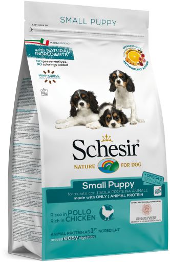 Храна за кучета Schesir Small Puppy Chicken с пиле за мини породи до 12 месеца, 800 гр