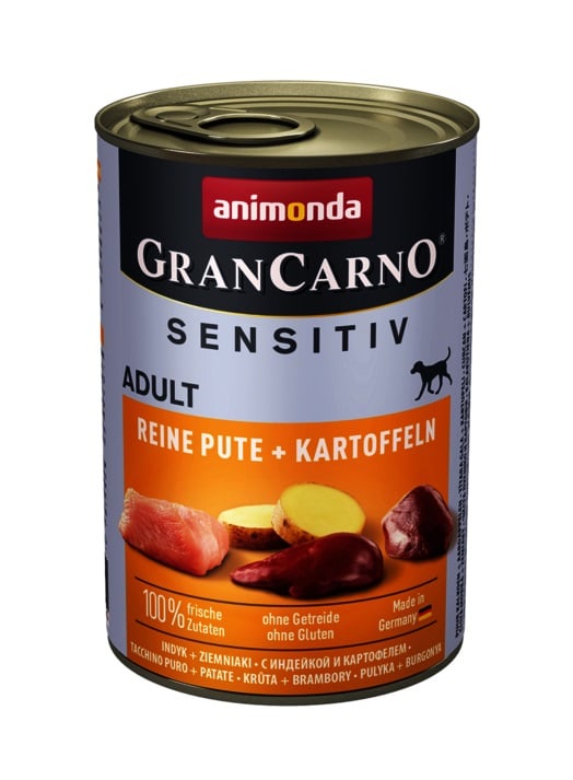 animonda GranCarno Sensitivе консерва за кучета с чувствително храносмилане - различни видове, 6 x 400 г (стек)