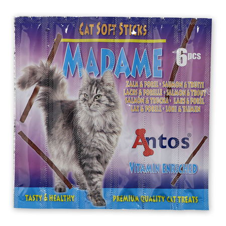 Котешки пръчици Madame сьомга и пъстърва 6 бр.