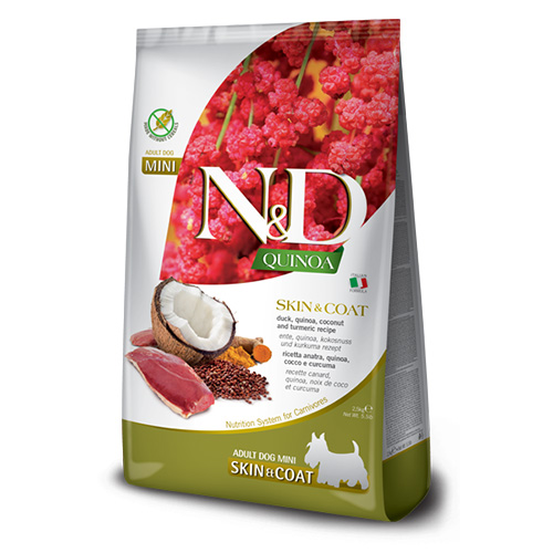 N&amp;D DOG Quinoa skin and coat - храна за кучета над 1 год., с патешко месо