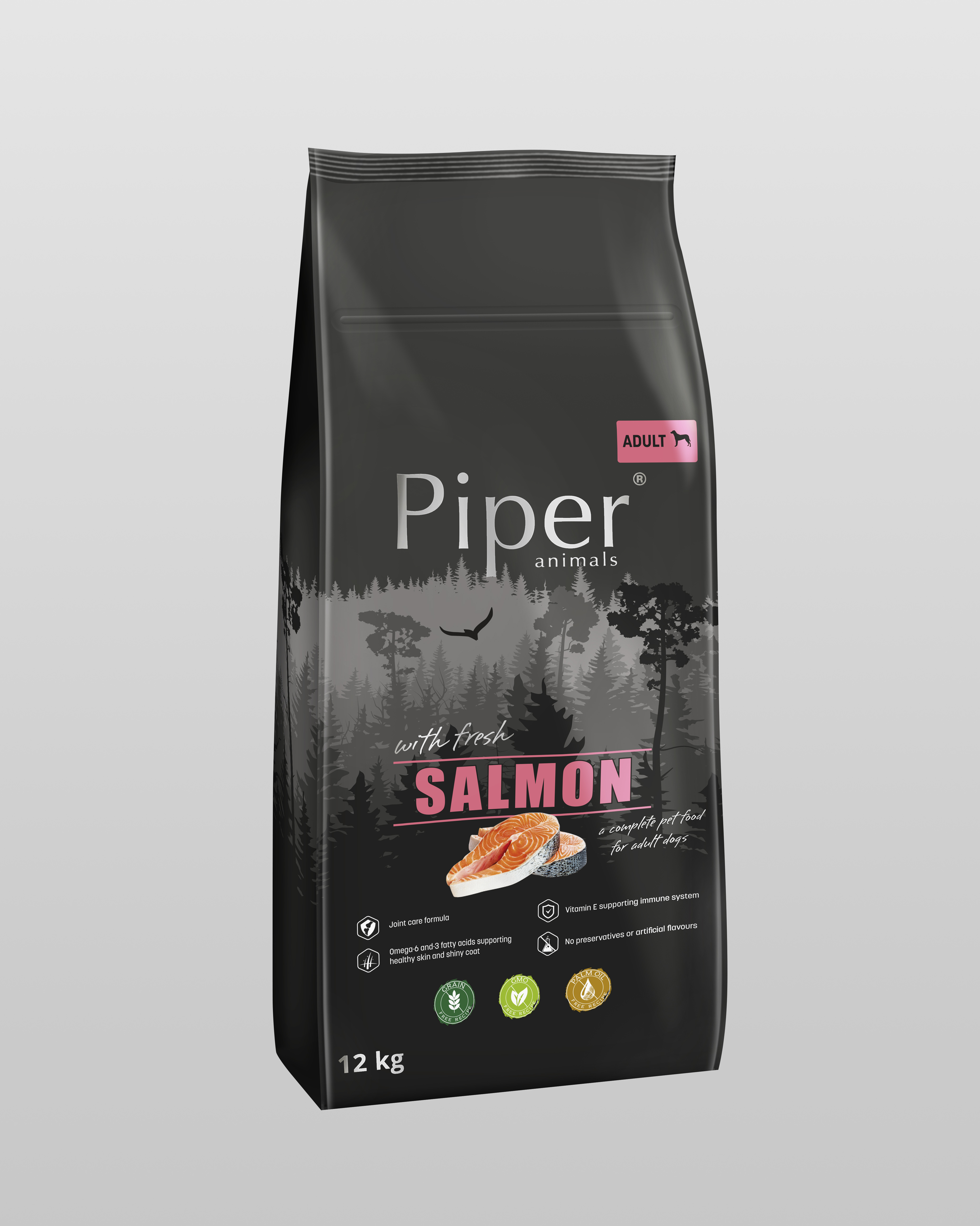 Piper Salmon - суха храна за кучета с пряснa сьомга, 12кг