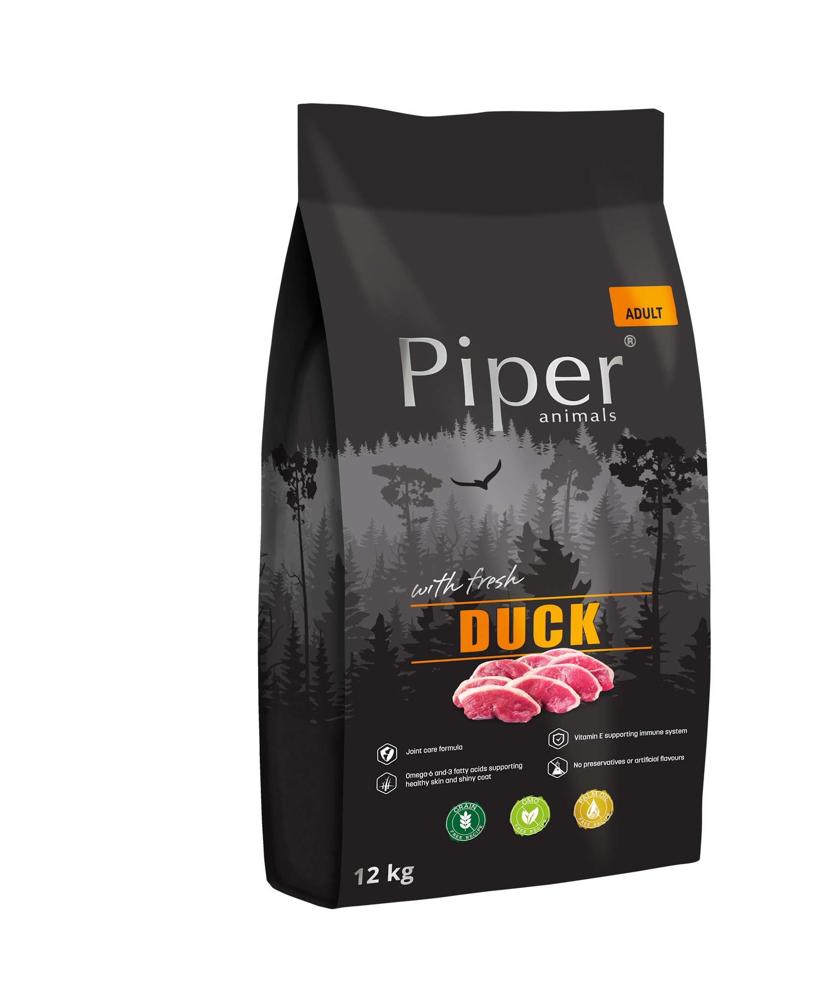 Piper Dog Duck 12kg - суха храна за кучета над 1 год. с патешко месо