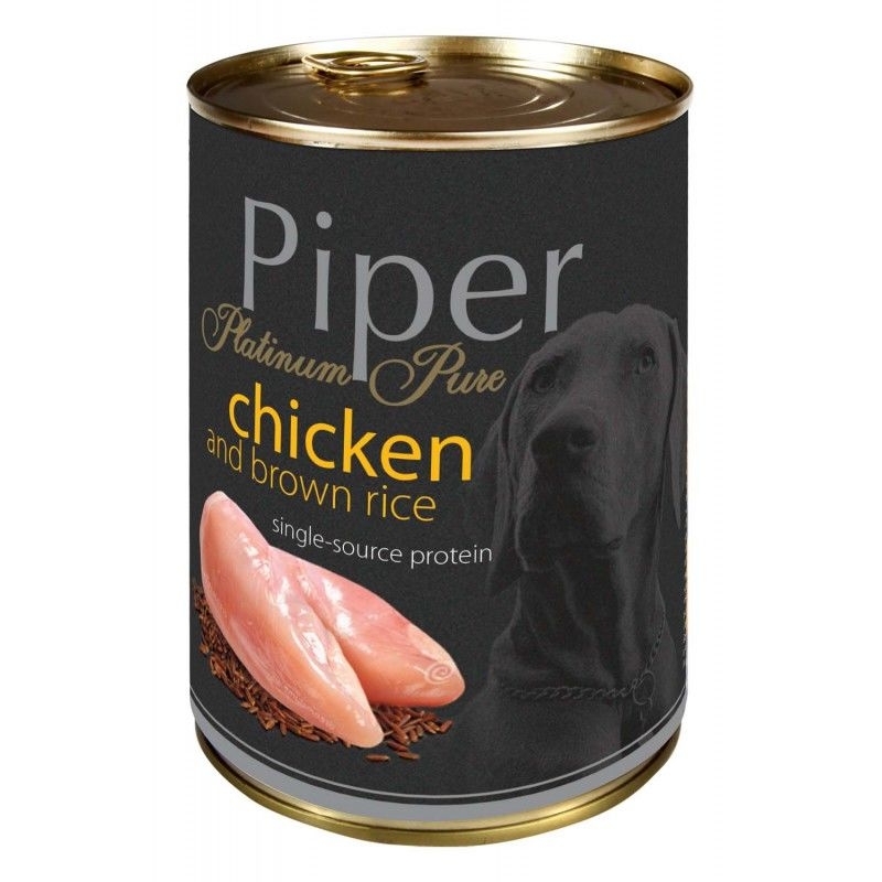 Piper Platinum консерва - пилешко и кафяв ориз, 400 гр