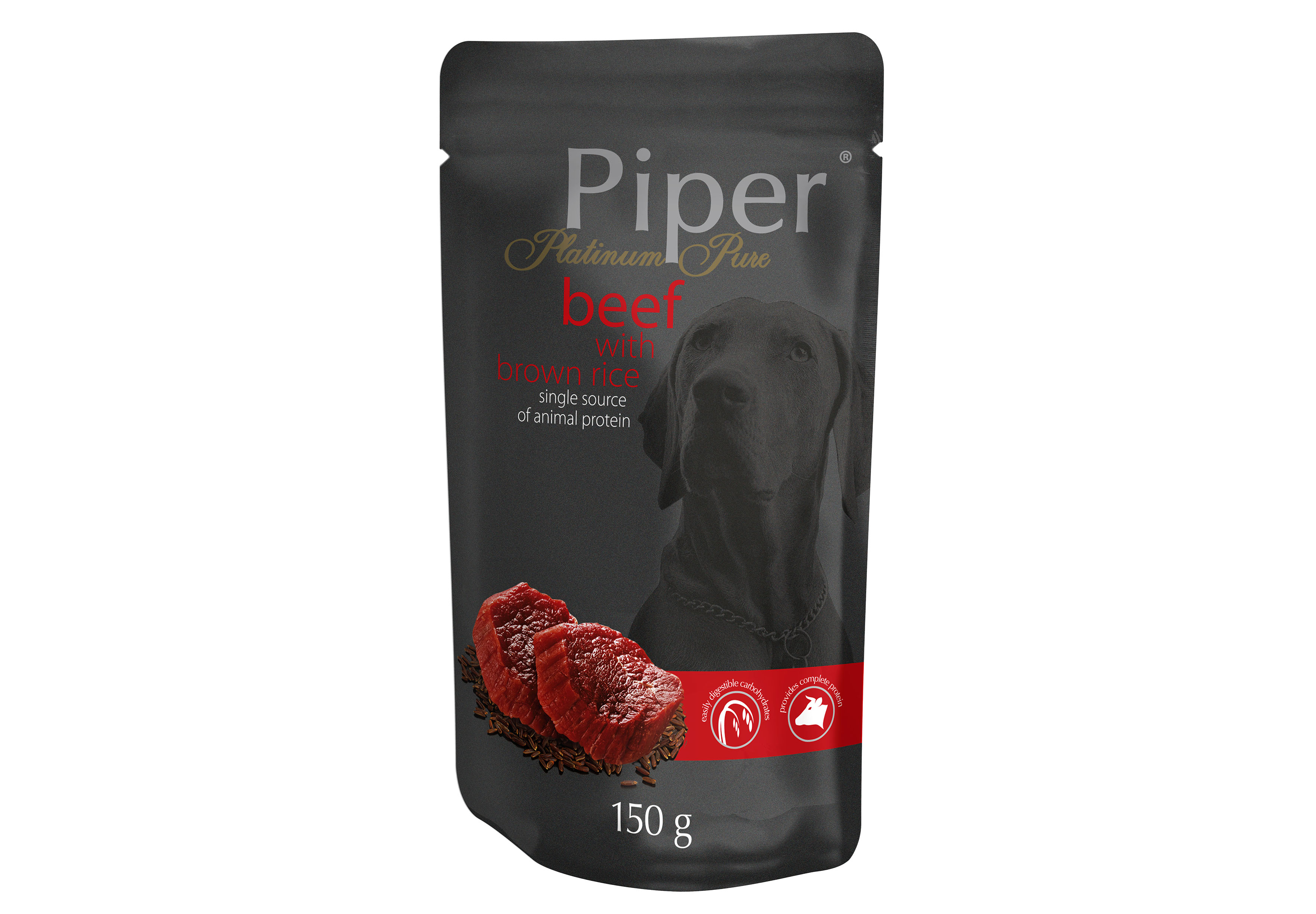 Piper Platinum пауч - телешко и кафяв ориз, 150гр.
