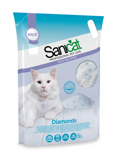 Постелка за котешка тоалетна SaniCat Diamonds 5л/2.4кг