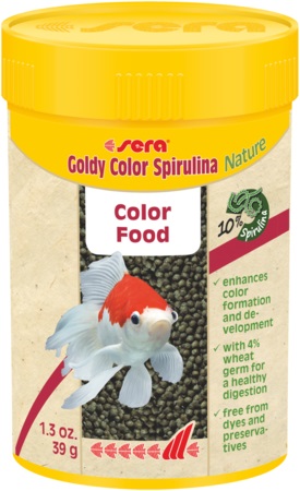 Sera Goldy Color Spirulina Nature - храна за златни рибки, оцветяваща