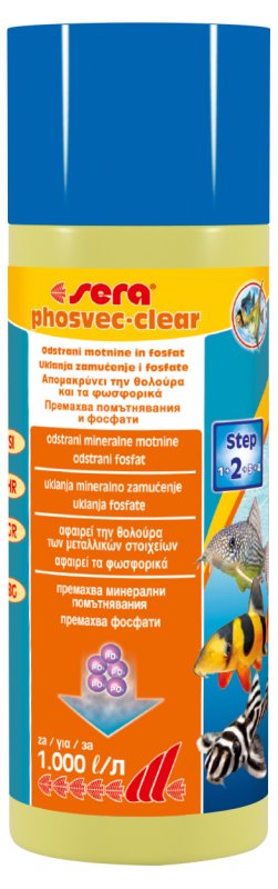 Sera Phosvec Clear - премахва мътност и хранителните вещества на водорасите