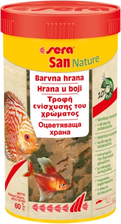 Sera San Nature храна за риби за подсилване на цветовете