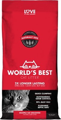 【World's Best Cat Litter, Multiple Cat】- постелка за котешка тоалетна при две или повече котки
