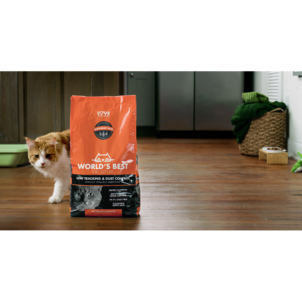 【World's Best Cat Litter Low Tracking】натурална котешка тоалетна с по
